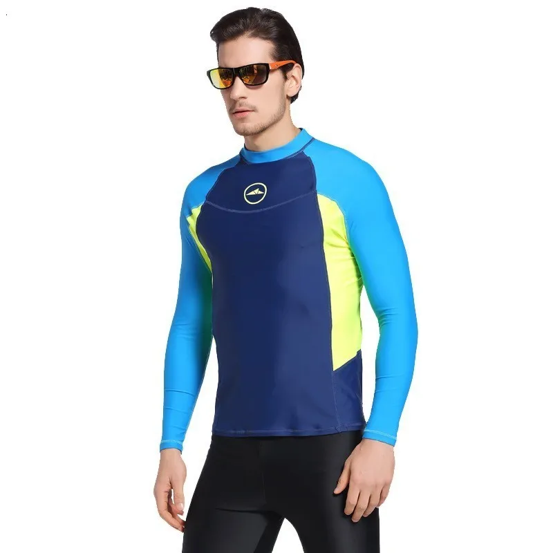 longa camisa natação lycra surf rash guard