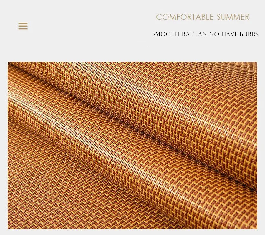 WOSTAR-Bambu Rattan Arrefecimento Colchão, Cool Sleeping Mat