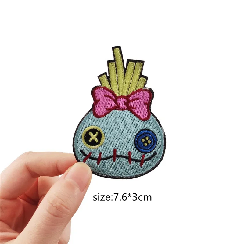 Cartoon Cute Anime Stitch Iron on Patches for Clothing T-shirt bag shose Stitch  Patch Garment stickers embroidery cloth sticker