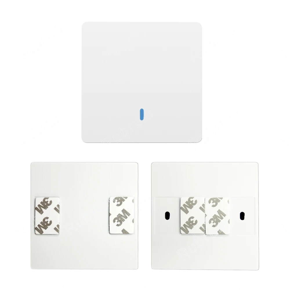 Rubrum Wall Switch 433Mhz Wireless RF 86 Wall Panel Transmitter Switch and AC 110V 220V Relay Receiver For Home Light LED Lamp Rubrum Wall Switch 433Mhz Wireless RF 86 Wall Panel Transmitter Switch and AC 110V 220V Relay Receiver For Home Light LED Lamp