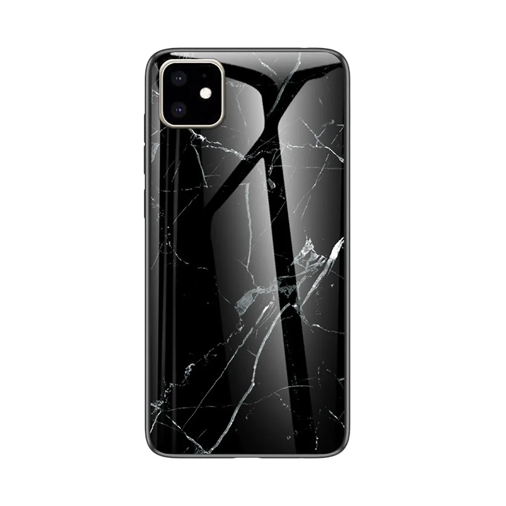 20# чехол для IPhone 11 глянцевый Marbl-e TPU Мягкий резиновый чехол для IPhone 11 ультра тонкий задний бампер для телефона - Цвет: D