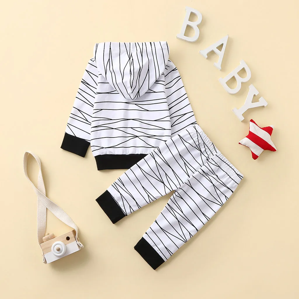 2020 Hot Sell Children Festival-wear Costume Newborn Baby Boys Girls Cartoon Mummy Hooded T shirt Pants Halloween Outfits Set