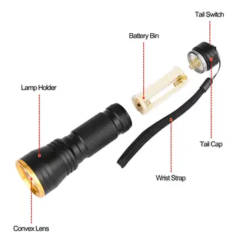 

Portable Mini Flashlight 4000LM Q5 LED Light 3 switch Modes Waterproof AAA Battery