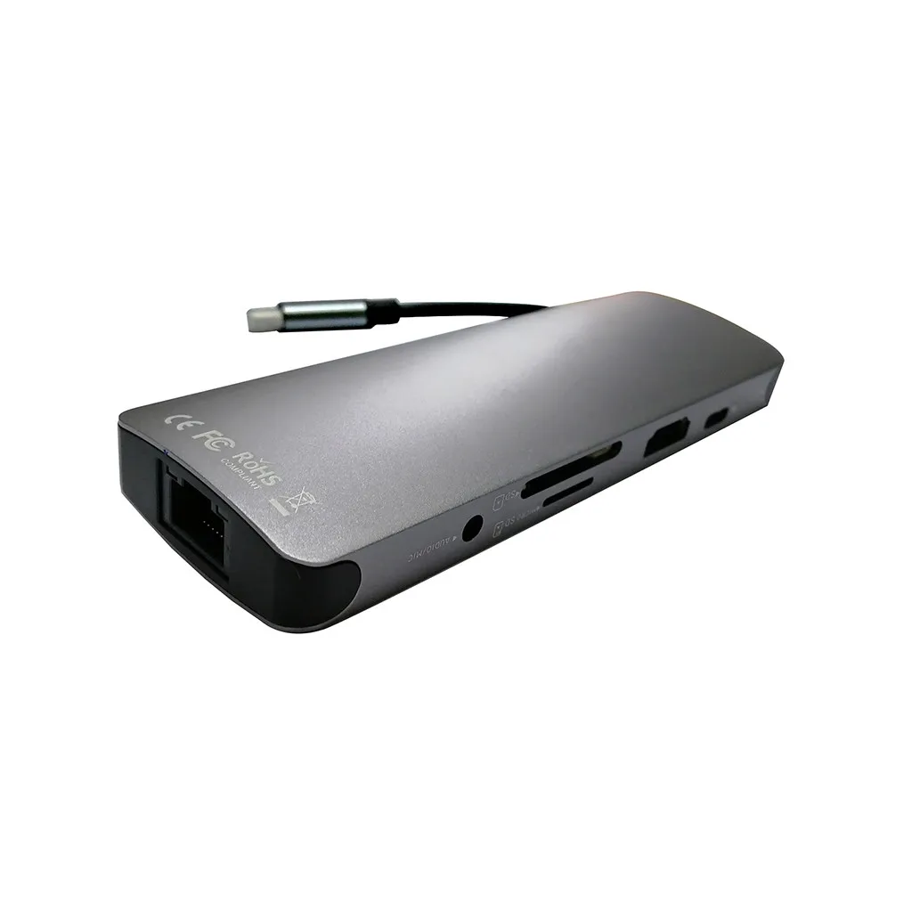 Type C к Hdmi Rj45 аудио Pd адаптер Nine-in-one Многофункциональный Usb концентратор usb-разветвитель компьютерный хаб ноутбук концентратор
