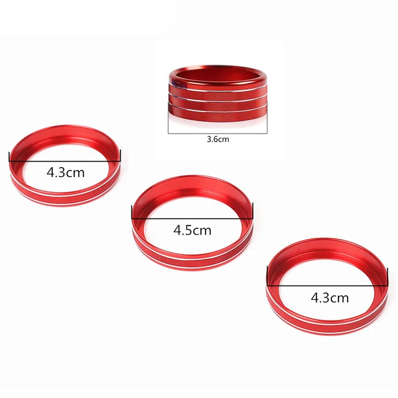 Headlight Air Conditioning Switch Knob Button Decoration Cover Ring for Jeep Wrangler Jl Interior Trim Kit Parts Acces