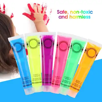 

Face Body Paint Glow Kit Set of 24 Tubes 6 Colors Body Art Party Festival Fancy Cosplay Makeup Halloween Cosplay Face Paint