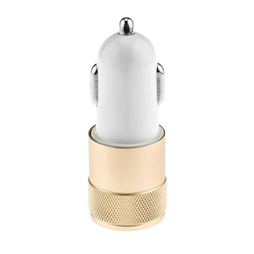 Многоцветное двойное USB 5V 2A автомобильное зарядное устройство для смартфона ПК металлическое портативное автомобильное зарядное устройство для прикуривателя - Название цвета: NO.3