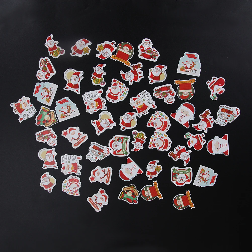 

Decorative DIY Diary Album Stick Label Decor Merry Christmas Santa Claus Cake Stickers Scrapbooking 48pcs/pack