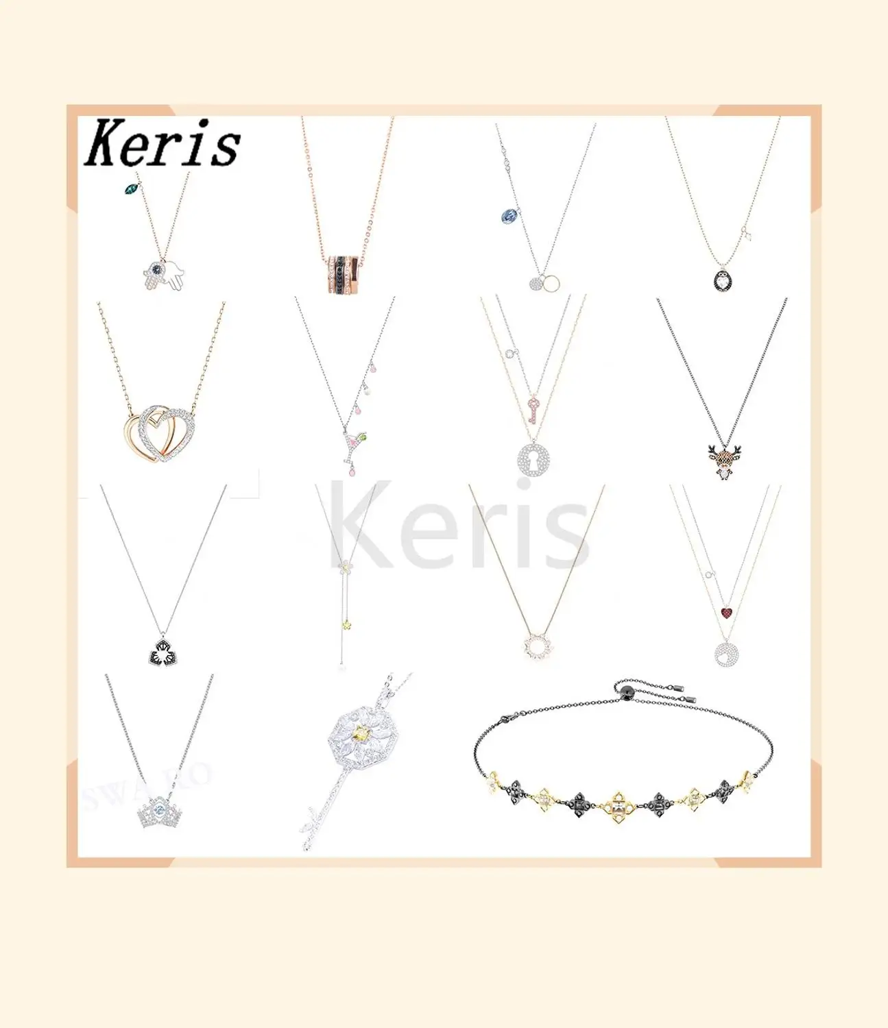 

2019 New Fashion Choker Love Key of the Millennium Pink Wineglass Shiny Star Exquisite Clavicle Short Necklace Female Jewelry Gi