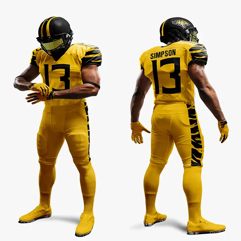 yellow american football jersey