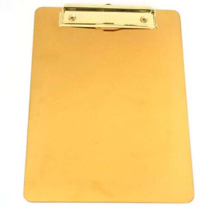 

Golden Stainless Steel Writing Board Drawing Board Clip Study Tools Office Tools
