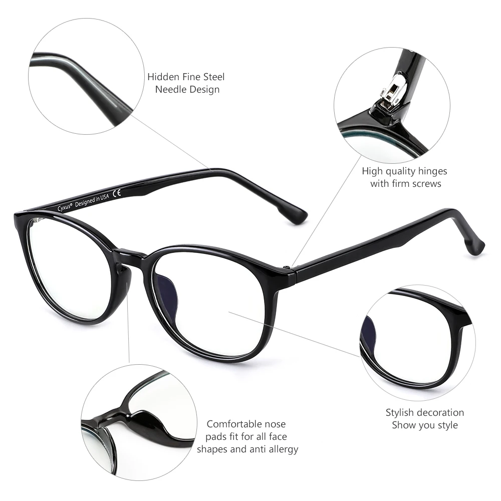 blue ray glasses Cyxus Anti Blue Light Computer Glasses for Men Women  Blocking UV Headache [ Eye Eyestrain] Unisex  8561 anti blue light glasses