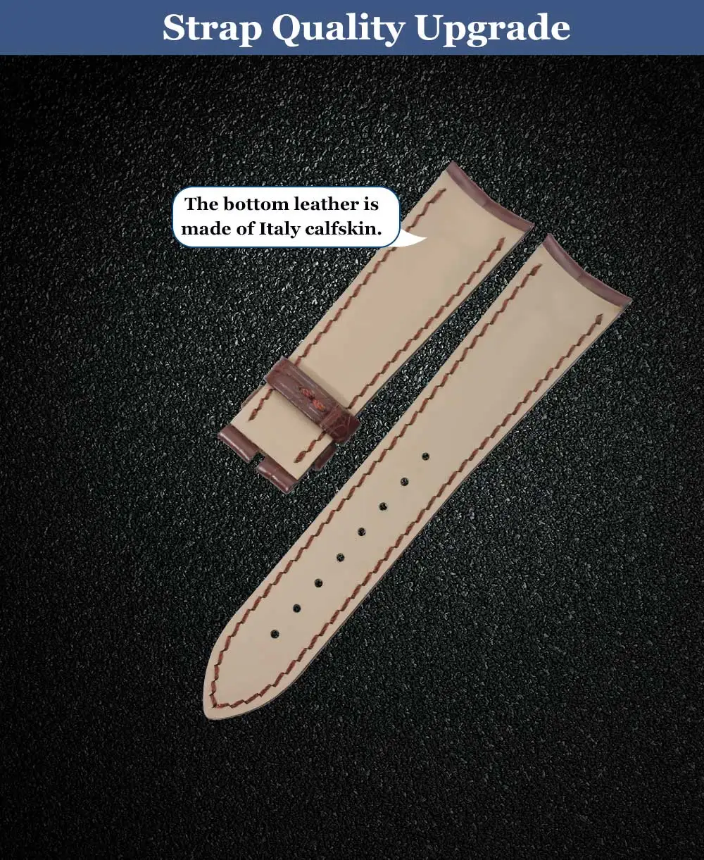 ZLIMSN оригинальные часы с ремешком из кожи крокодила Группа 21 мм для Vacheron Constantin мужские и женские часы