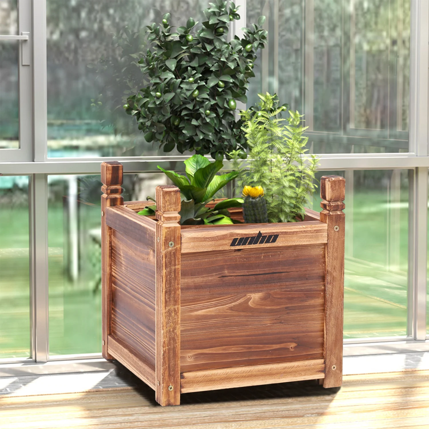 Raised Garden Bed Flower Box for Planting 3