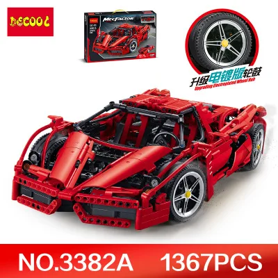 DECOOL 3382/3423/3424 technic formula speed Champions racer car sets model building blocks city avion MOC F1 Enzoed