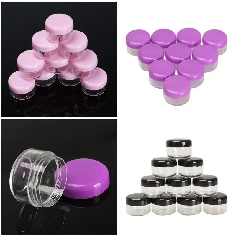 새로운 10Pcs/50Pcs 미니 화장품 항아리 아이섀도 컴팩트 메이크업 페이스 크림 컨테이너