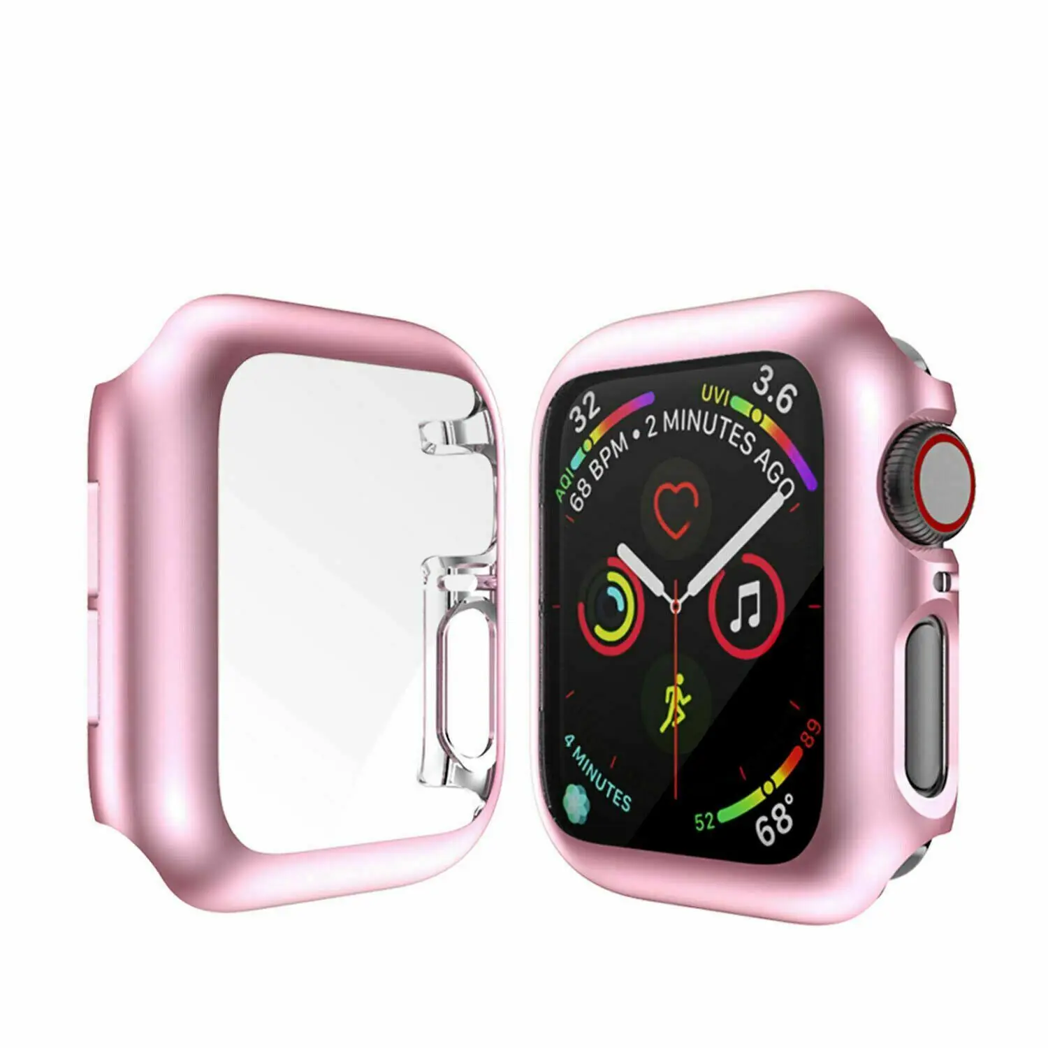Чехол для часов, защитный чехол из поликарбоната для Apple Watch Series 4 5, прозрачная пластиковая пленка для экрана для iWatch 44 мм 40 мм, полный защитный чехол