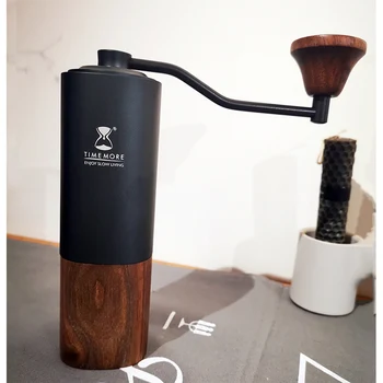 

Chestnut G1 Titanium Manual Coffee Grinder Upgrade Titanium Coating Burr Minimalism Best Coffee Grinder for Pour Over Espresso