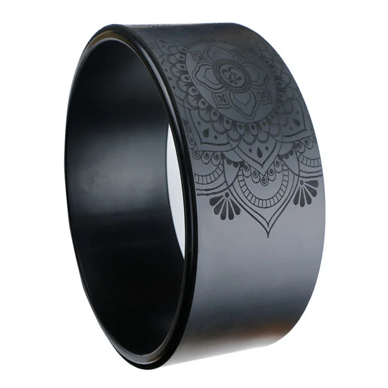 Rubber yoga wheel pu wheel environmental protection anti-pressure back bend yoga circle pregnant women auxiliary wheel cork yoga