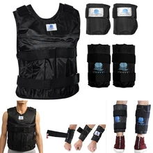 44LBS Регулируемый пустой утяжеленный жилет куртка Упражнение бокс тренировочный жилет 3600D Оксфорд оборудование для фитнеса