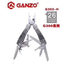 Ganzo G300 series – pinces multiples 26 outils en une seule main, Kit de tournevis, couteau pliant Portable, pinces en acier inoxydable