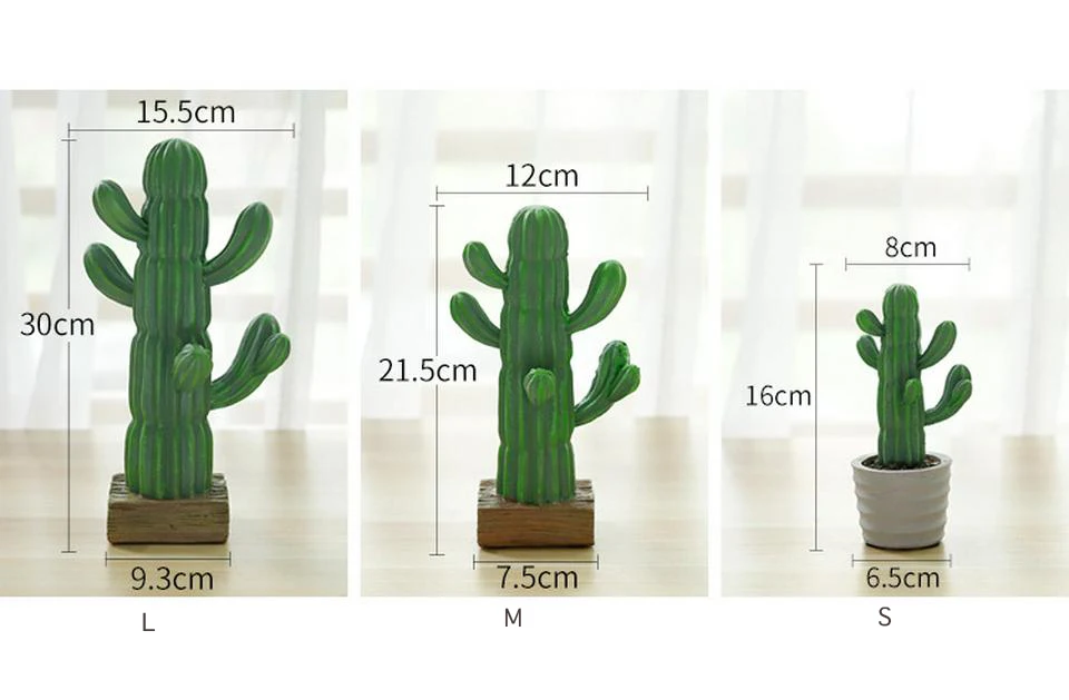 Нордическая модель кактуса украшения для рабочего стола растение Смола украшения миниатюрные креативные офисные фигурки украшение ремесла