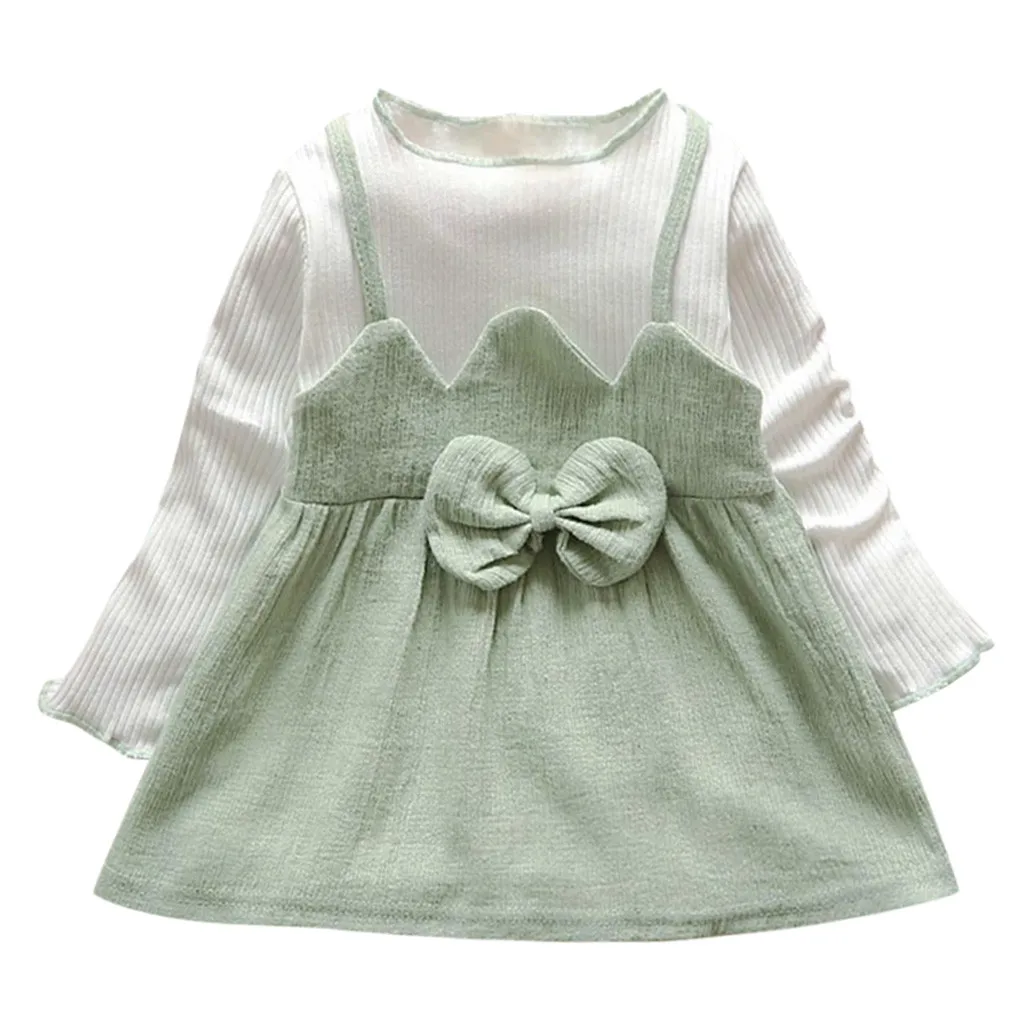 Платье для маленьких девочек детская одежда roupas, одежда для маленьких девочек Полосатые праздничные платья принцессы с бантом в стиле пэчворк L30806