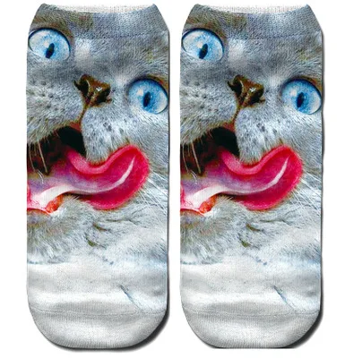 Модные Милые 3D Носки с рисунком крутой обезьяны Sox женские носки Chaussette Animal Веселая 3D-печать носки до лодыжки унисекс художественные носки - Цвет: 27