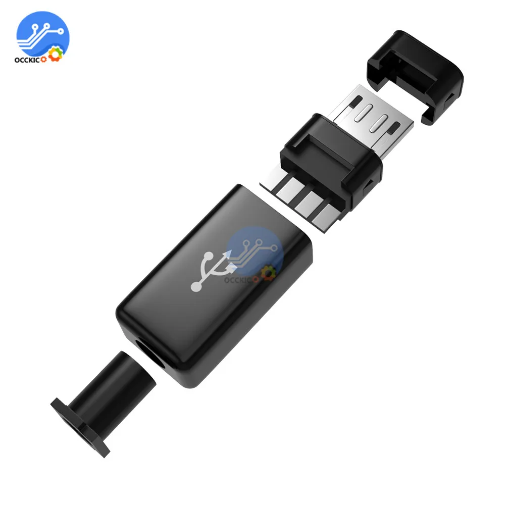 10 шт. набор разъемов Micro USB для штепсельных вилок с крышкой черный|kit kits|kit connectorkit diy