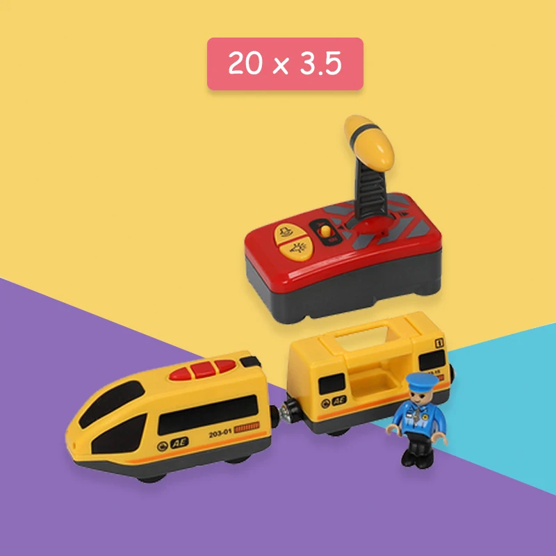 Дистанционное управление RC электрический маленький поезд игрушки набор соединен с деревянной железной дороги интересный подарок для детей - Цвет: 4