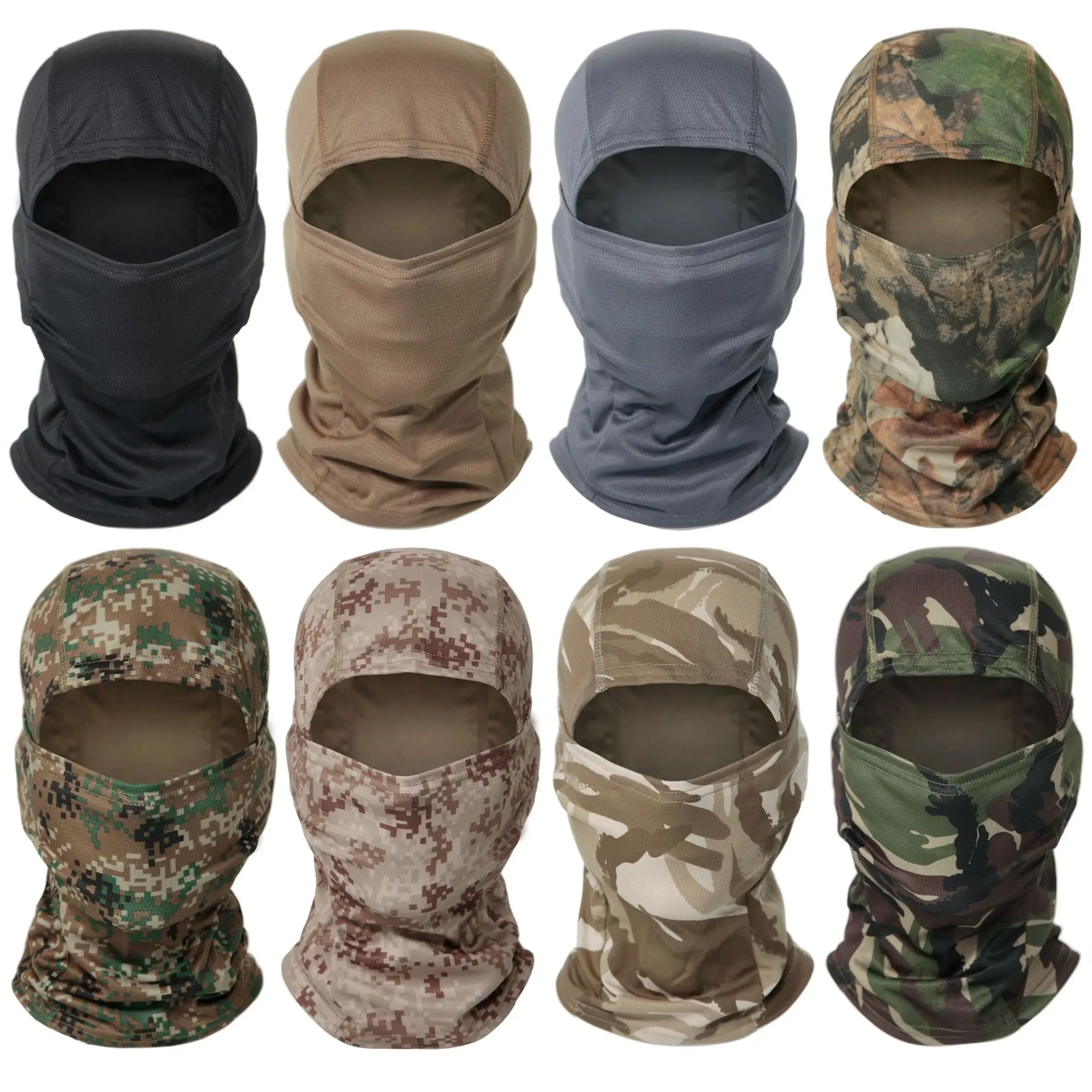 Tactical camouflage balaclava full face mask cs wargame army hunting cycling sports helmet liner cap military multicam cp scarf