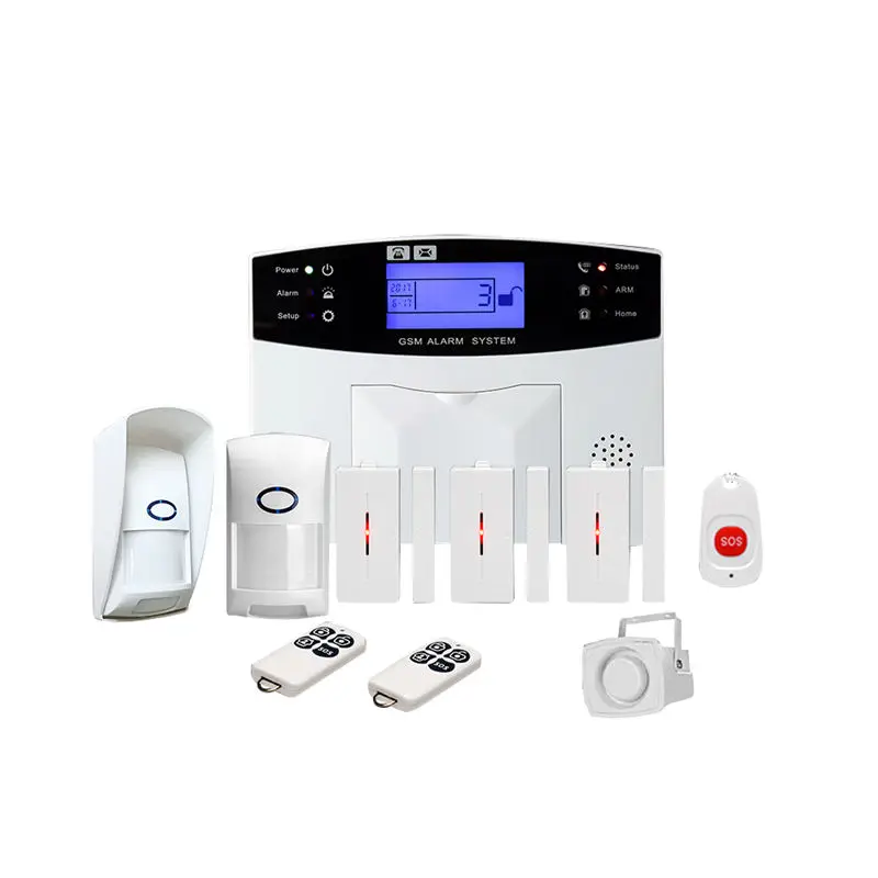 

Gsm Wireless Home Burglar Alarm System SOS Motion Door Window Sensor Security (EU Plug)