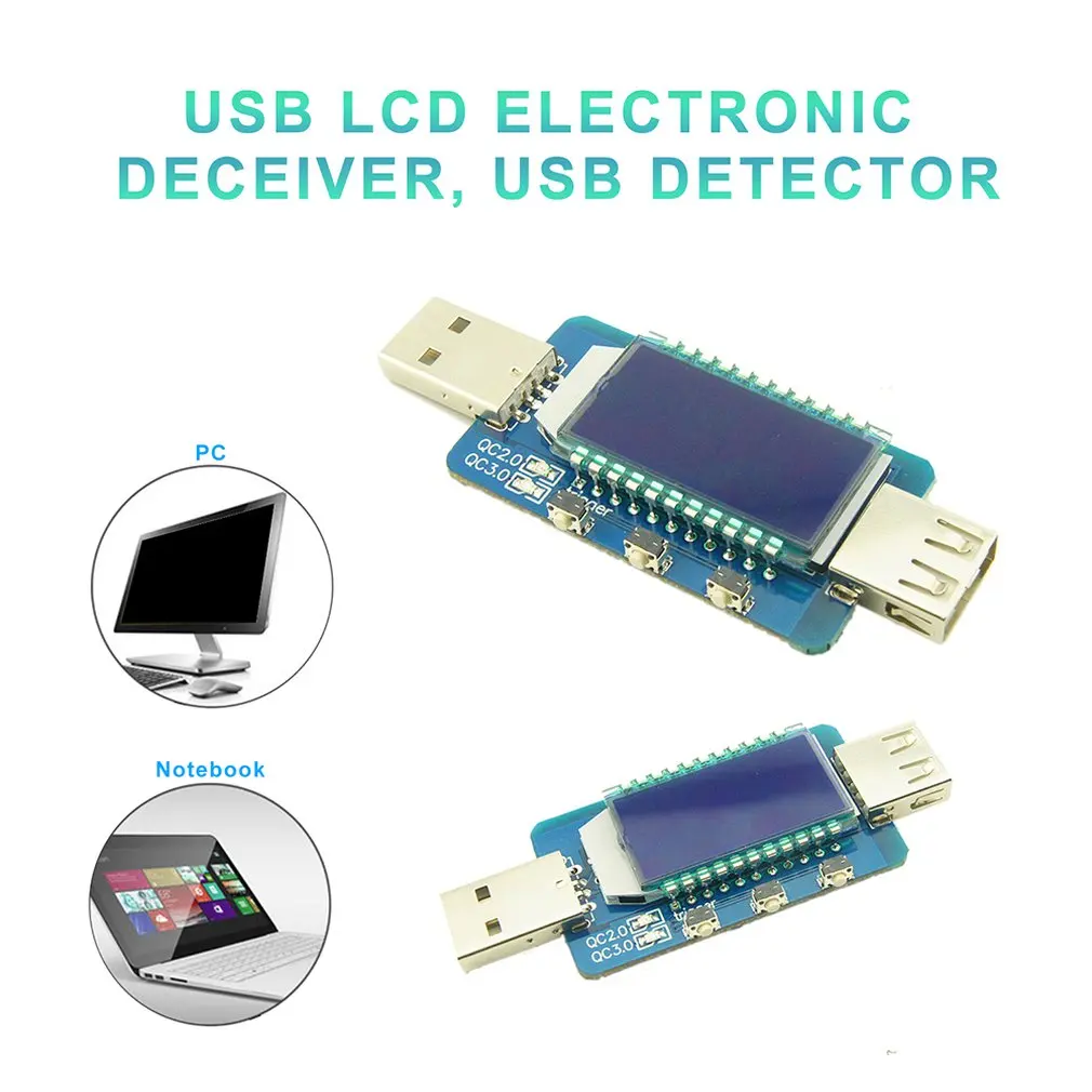 Профессиональный 4 V-28 V ЖК-дисплей Дисплей QC2.0 QC3.0 USB ЖК-дисплей электронный афера детектор USB детектор инструменты поставки Лидер продаж