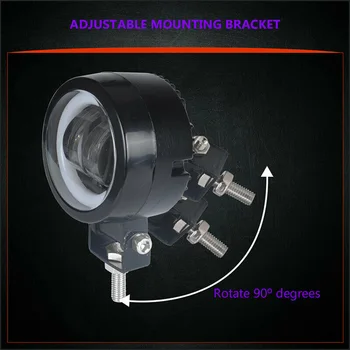 

4WD Work Light 2000LM Waterproof W/ Mounting Bracket LED Spotlight Fog