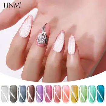 

HNM 8ML Shiny 3D Crystal Snowlight Cat Eye Gel Polish UV LED Gel Polish Soak Off Nail Varnish Primer New Arrival