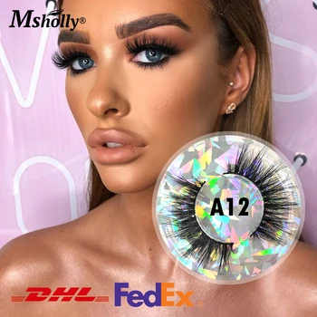 

1 Pair 2020 3D Mink Eyelash Eyelash Packaging Mink Eyelashes NEW Lash Cases For Eyelashes Fluffy Thick Cross Dramatic Eyelashes