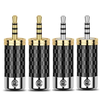 

Jack 2.5 Audio Connector 4 Pole Stereo Earphone Plug Gold Rhodium Plating Minijack For Soldering Headset AK240 320 2.5mm Adapter