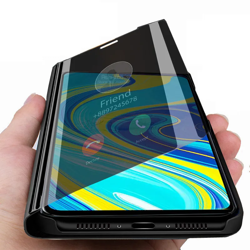 mirror flip cover for redmi note 9 pro