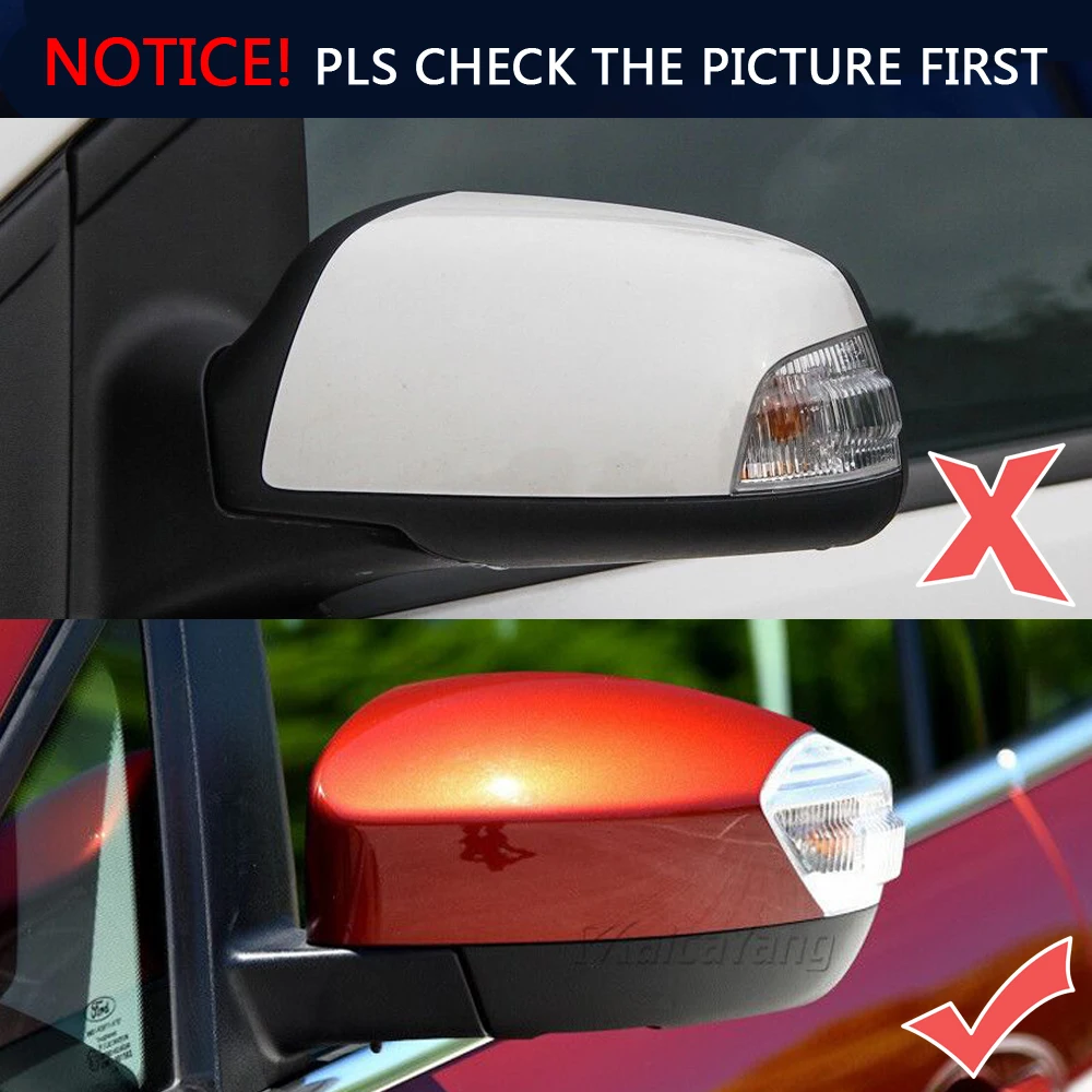 2X For Ford S-Max 07-14 Kuga C394 08-12 C-Max 11-19 LED Dynamic Turn Signal Light Side Mirror Sequential Blinker Indicator Lamp