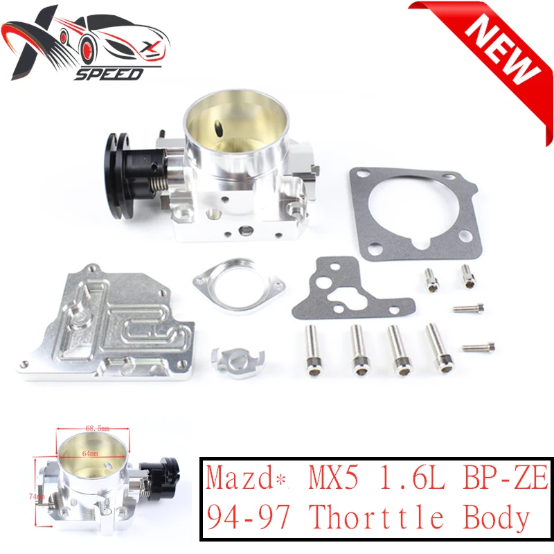 Manopla de Admissão de Alumínio para Mazd a Mx5 Bp-ze Miata 18l 64mm 94-97 8 Cheap Carcaça do acelerador