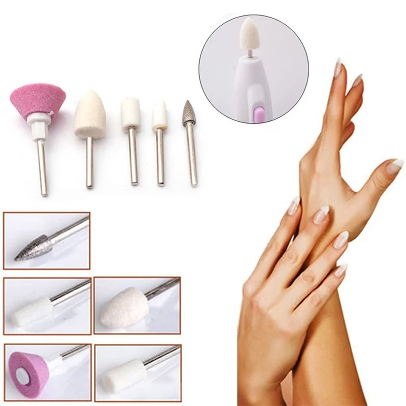 

5 in 1 Nail Drill pen Handpiece Bit mini portable Electric Nail Beauty Drill File Tool Dotting Manicure Nail Art UV GEL Polish