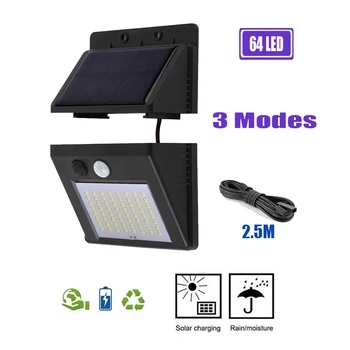 

Solar Lamp PIR Motion Sensor Solar Panel Power Wall lamp Garden Light Waterproof Outdoor Street Path Emergency Security Lights o