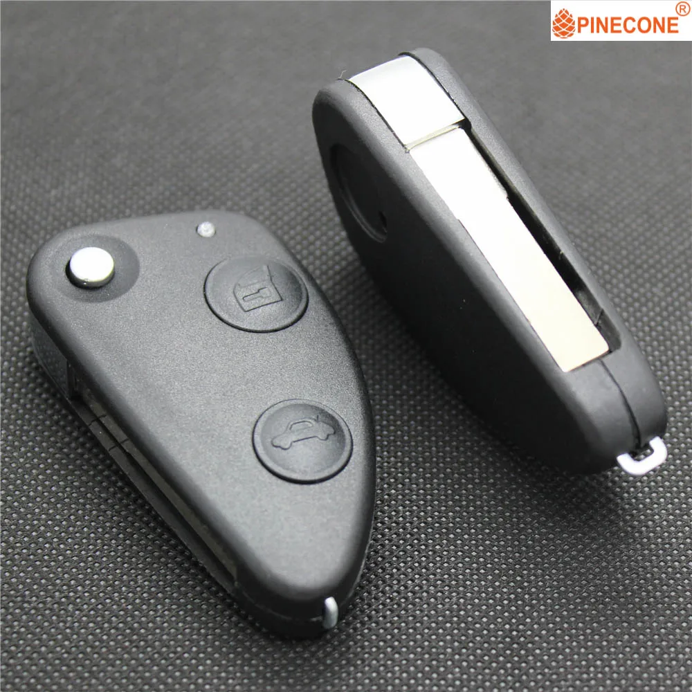 

PINECONE for Alfaromeo Alfa Romeo 166 156 147 GT Car Key Fob Case 2 Buttons Uncut SIP22 Blade Replacement Remote Key Shell