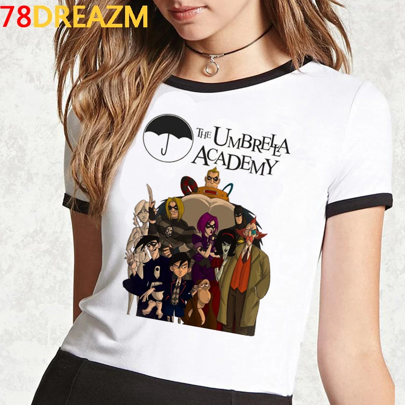 Camiseta de the umbel Academy para mujer, ropa harajuku kawaii, ropa de pareja, camiseta tumblr
