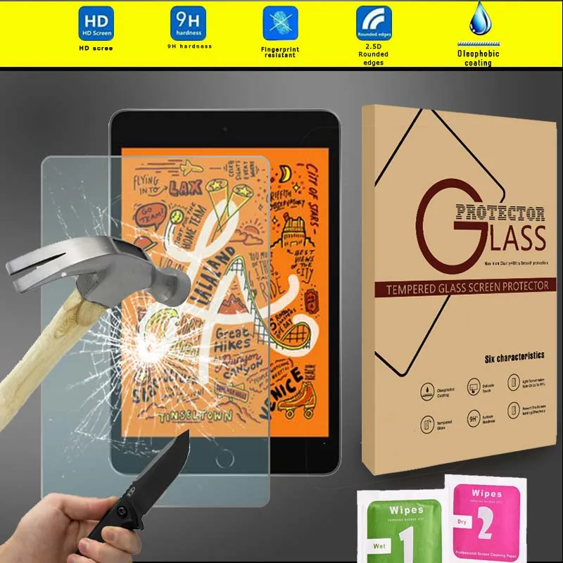 KK& LL для Apple ipad Air 1/ipad Air 2-протектор экрана из закаленного стекла для планшета 9H прозрачная пленка с розничной упаковкой - Color: Clear