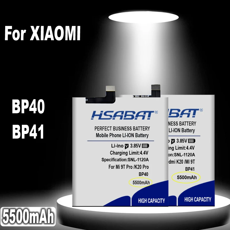 HSABAT BP40 BP41 5500mAh Top Capacity Battery for Xiaomi Redmi Mi 9T Pro / K20 Batteries | Мобильные телефоны и