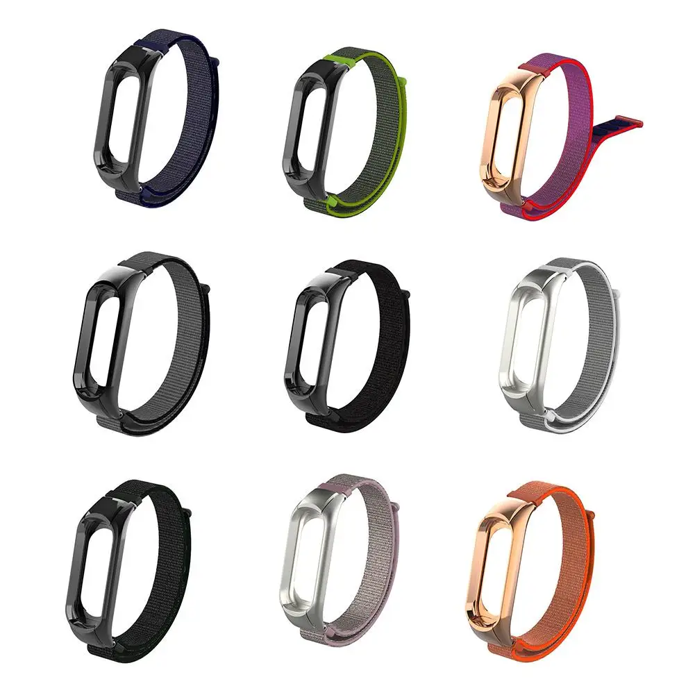 

For Millet 3 Nylon Loopback Strap Nylon Metal Shell Hook And Loop Replacement Wristband 9 Color Bracelet 3 Watch Belt