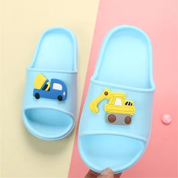 

Boys Slippers Kids Children Shoes Excavate Car Clog Flip Flop Garden Child's Home Footwear Beach EVA Showeroom Navvy