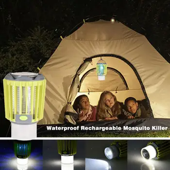 

LED Tent Lamp 2-in-1 Bug Zapper Lamp USB Rechargeable Camping Lantern Portable Waterproof Electric Mosquito Killer LED Lantern