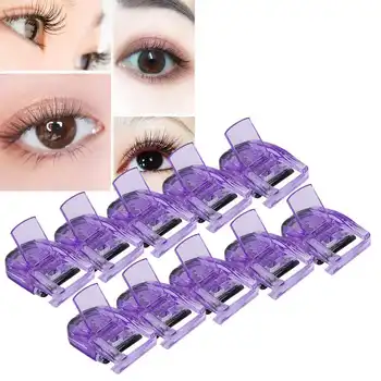 

10pcs Mini Portable Eyelash Curler Eye Lashes Curling Clip Cosmetic Makeup Tools Purple Color Make Up Cosmetics Tool Set